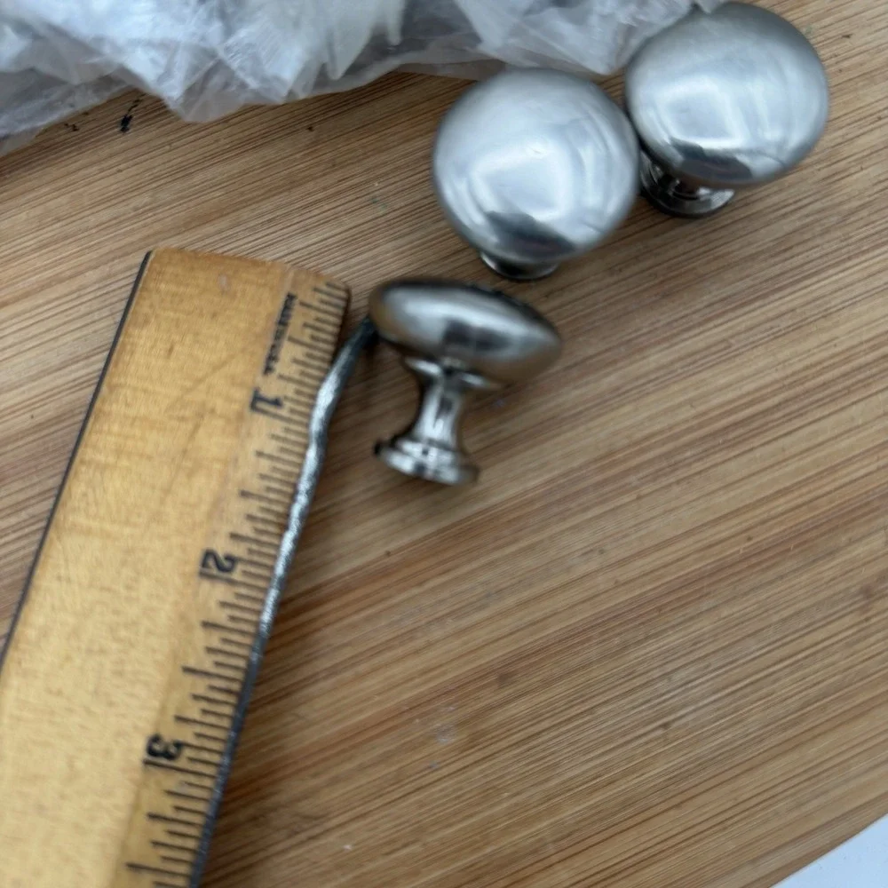 Round Mushroom Knob‎ Kitchen Cabinet Hardware Brushed Nickel Lot of 18 PCs